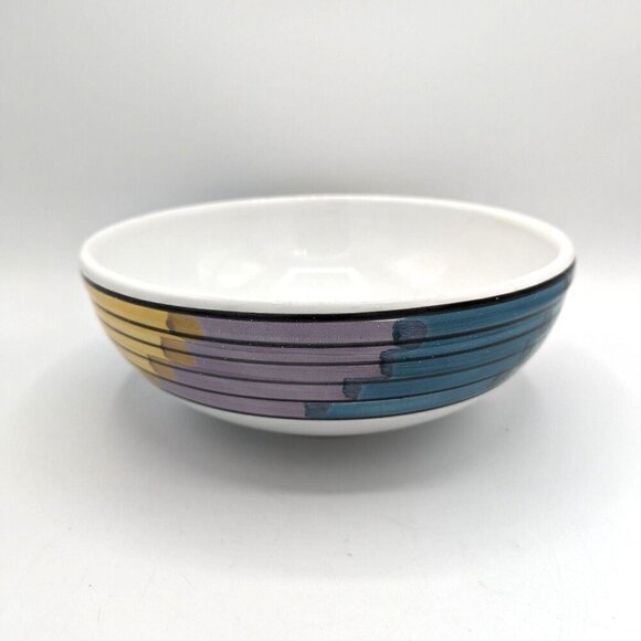 Caleca Italian Pottery Hand Painted Pasta Serving Bowl 10" SIGNED Sofia Vintage - Picture 1 of 7